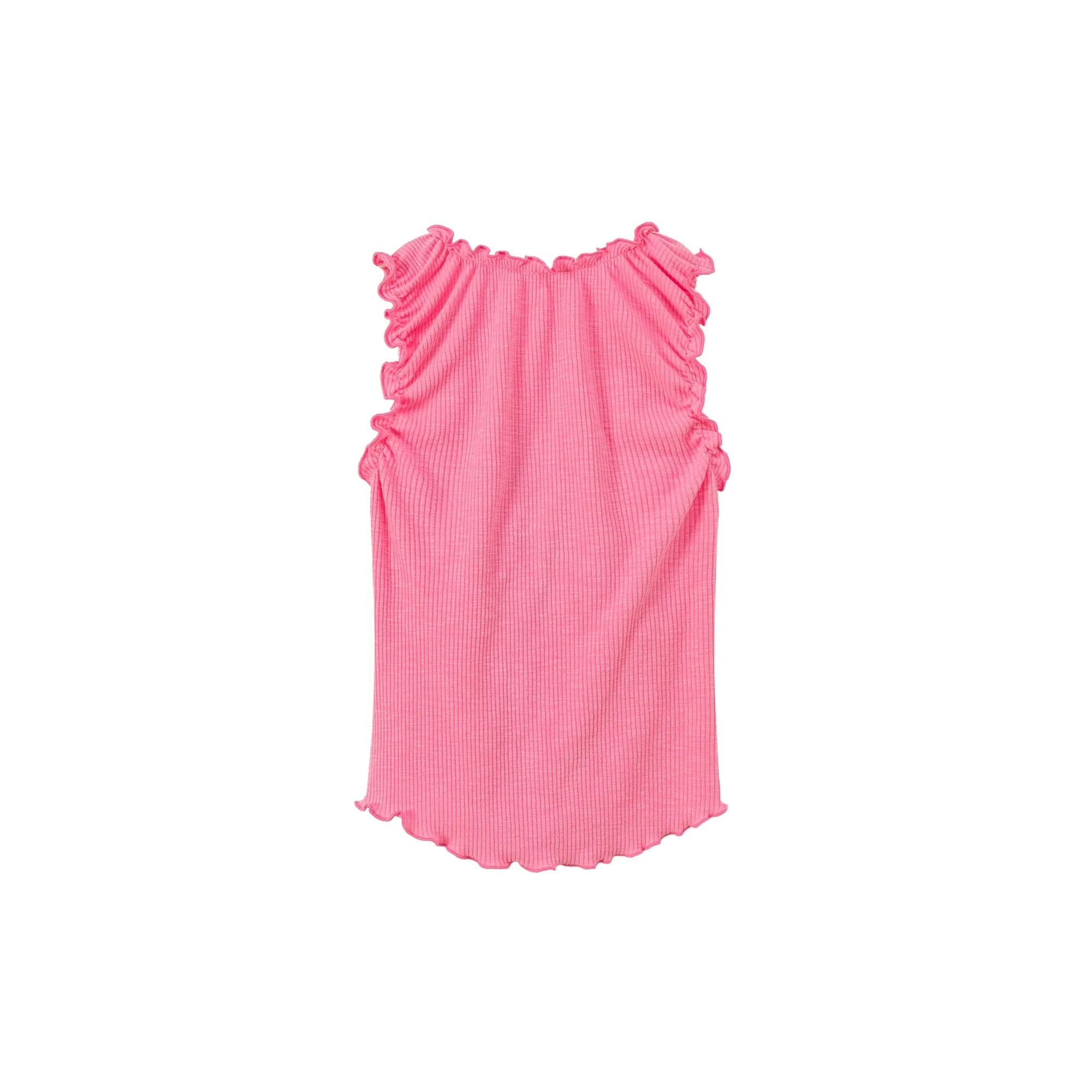 Ruffle Shirring Sleeveless Top