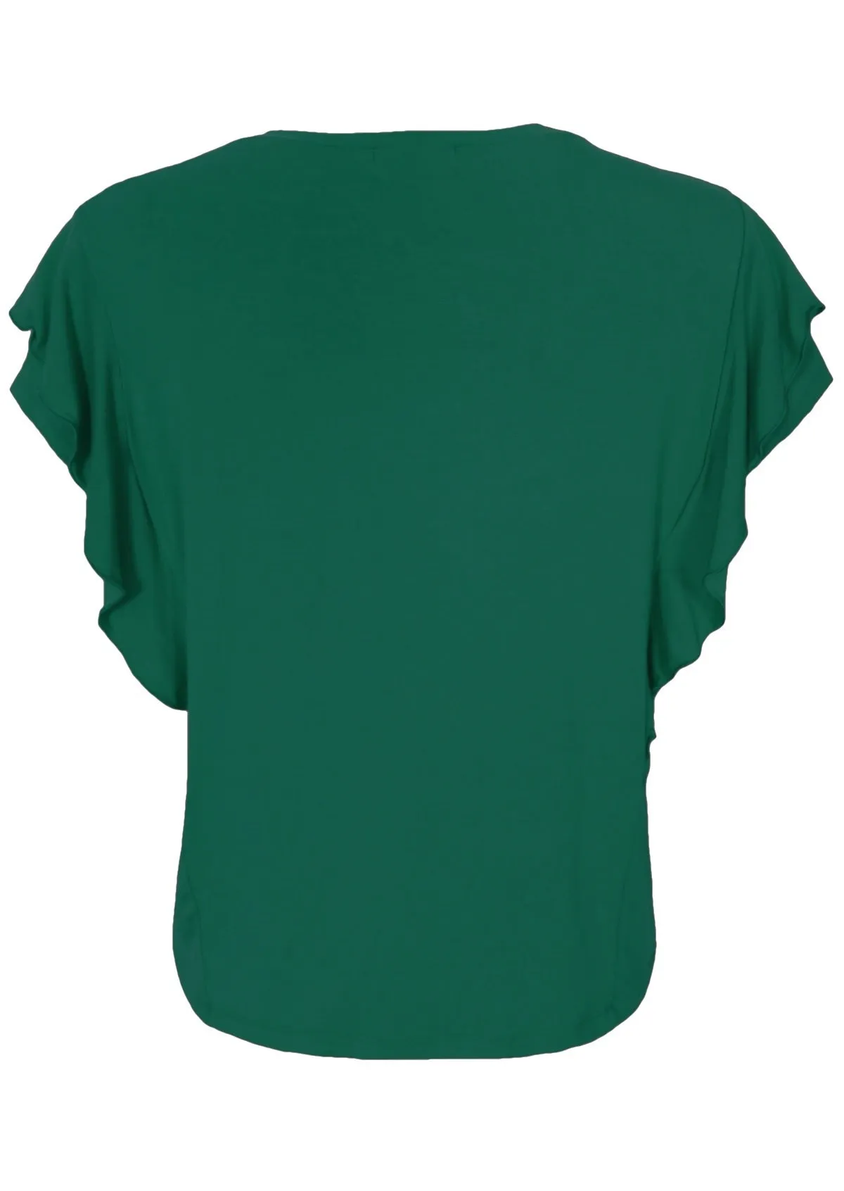 Ruffle Tee Jade Green