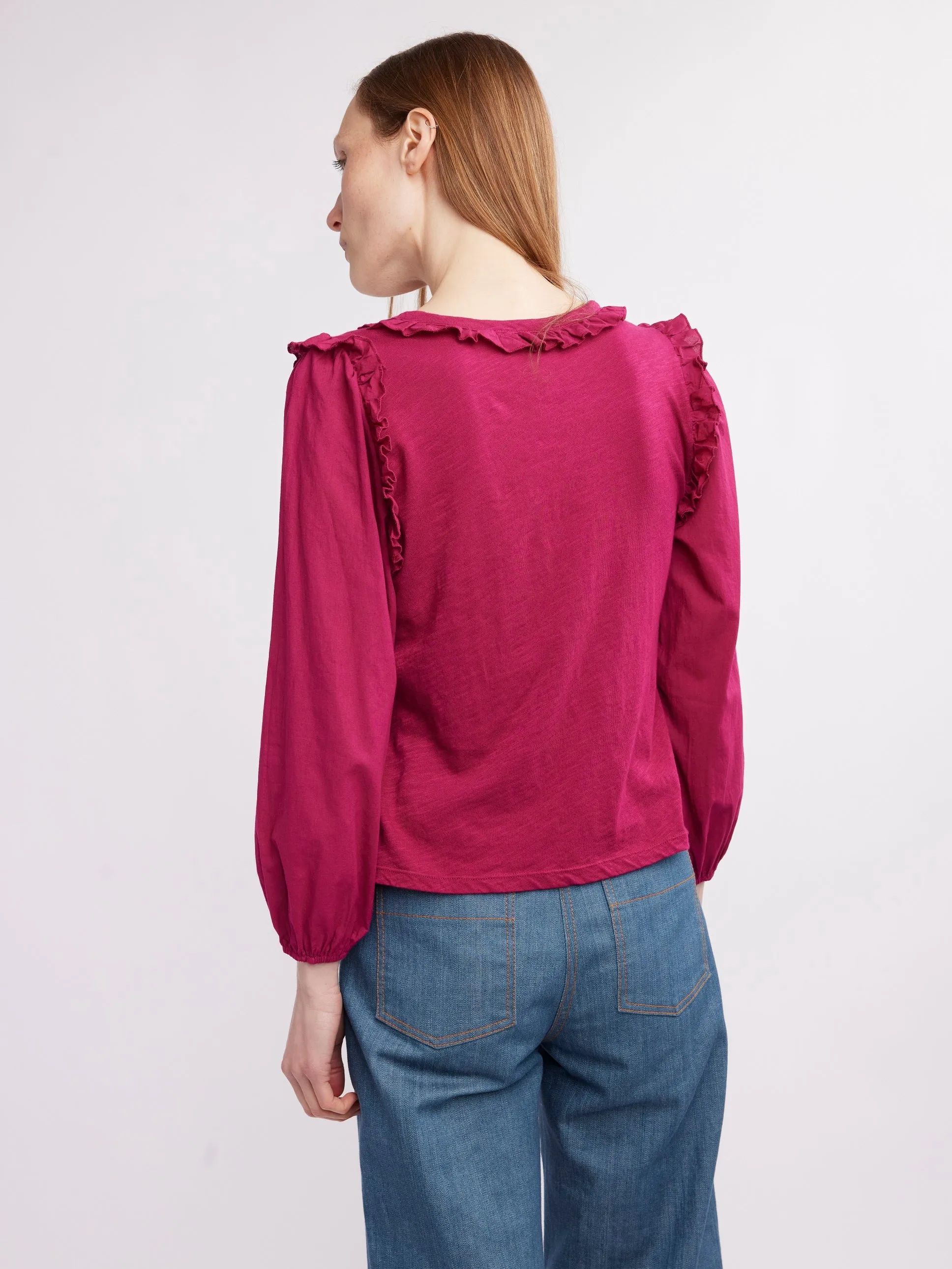 Rylee Mini Ruffle Button Tee