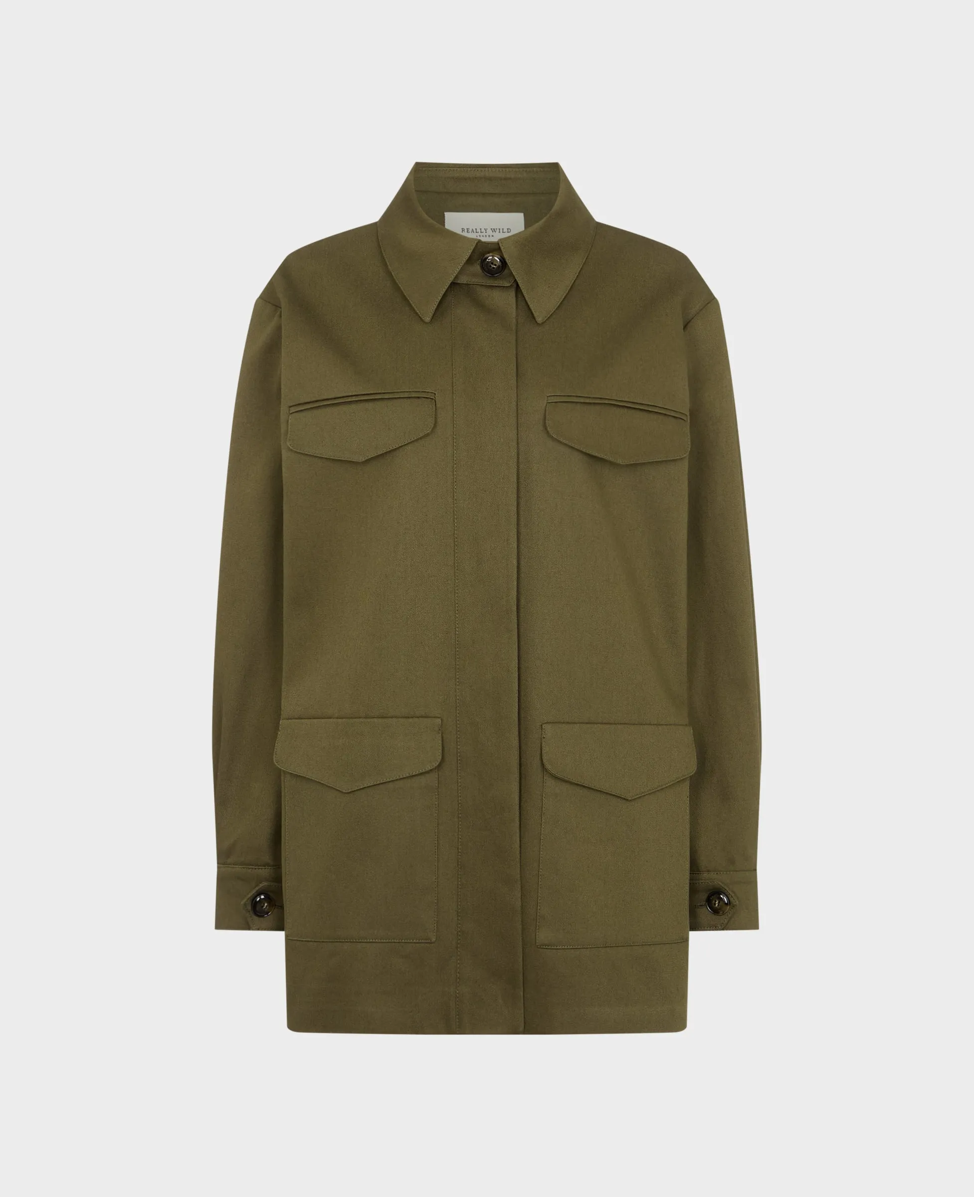 Sarah Utility Cotton Twill Jacket