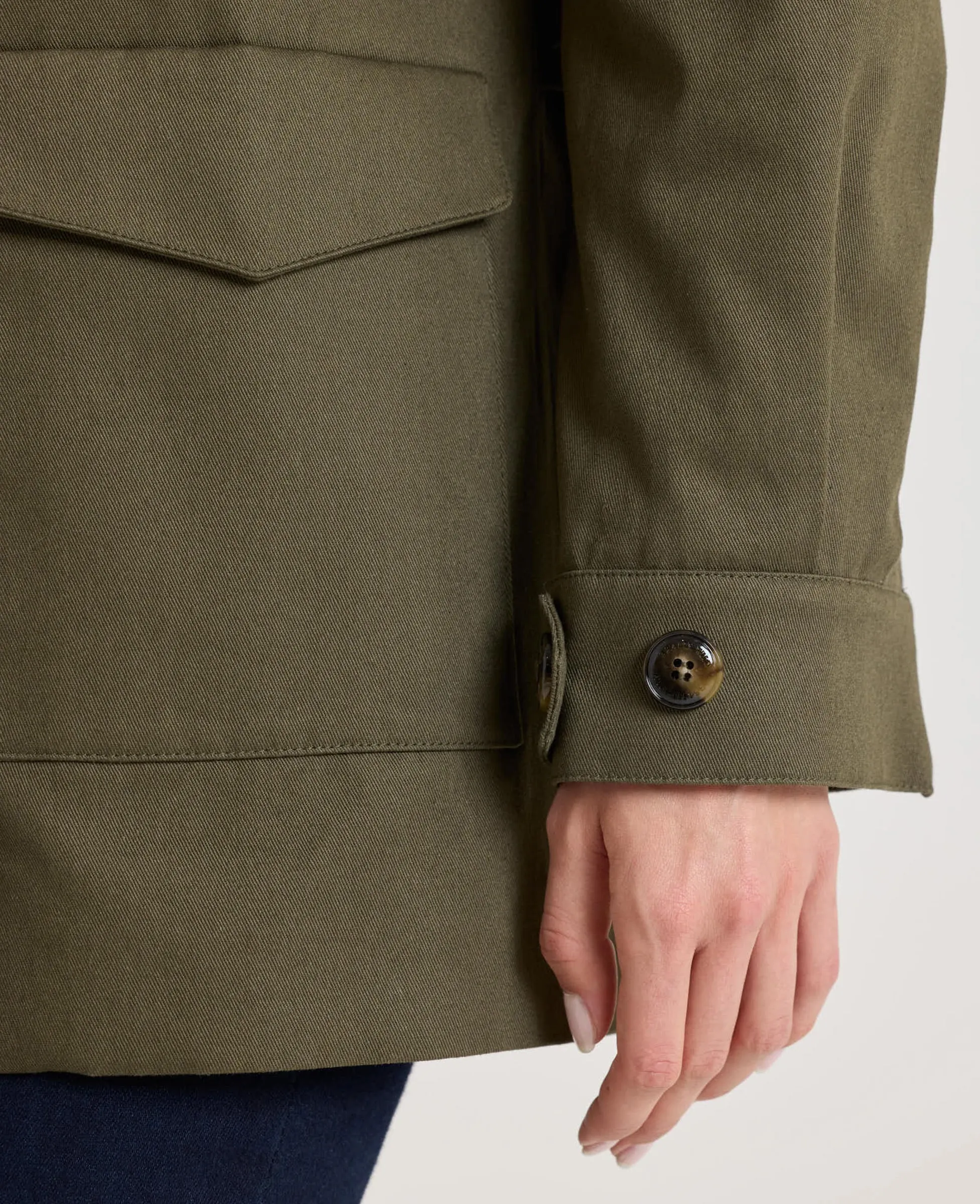 Sarah Utility Cotton Twill Jacket