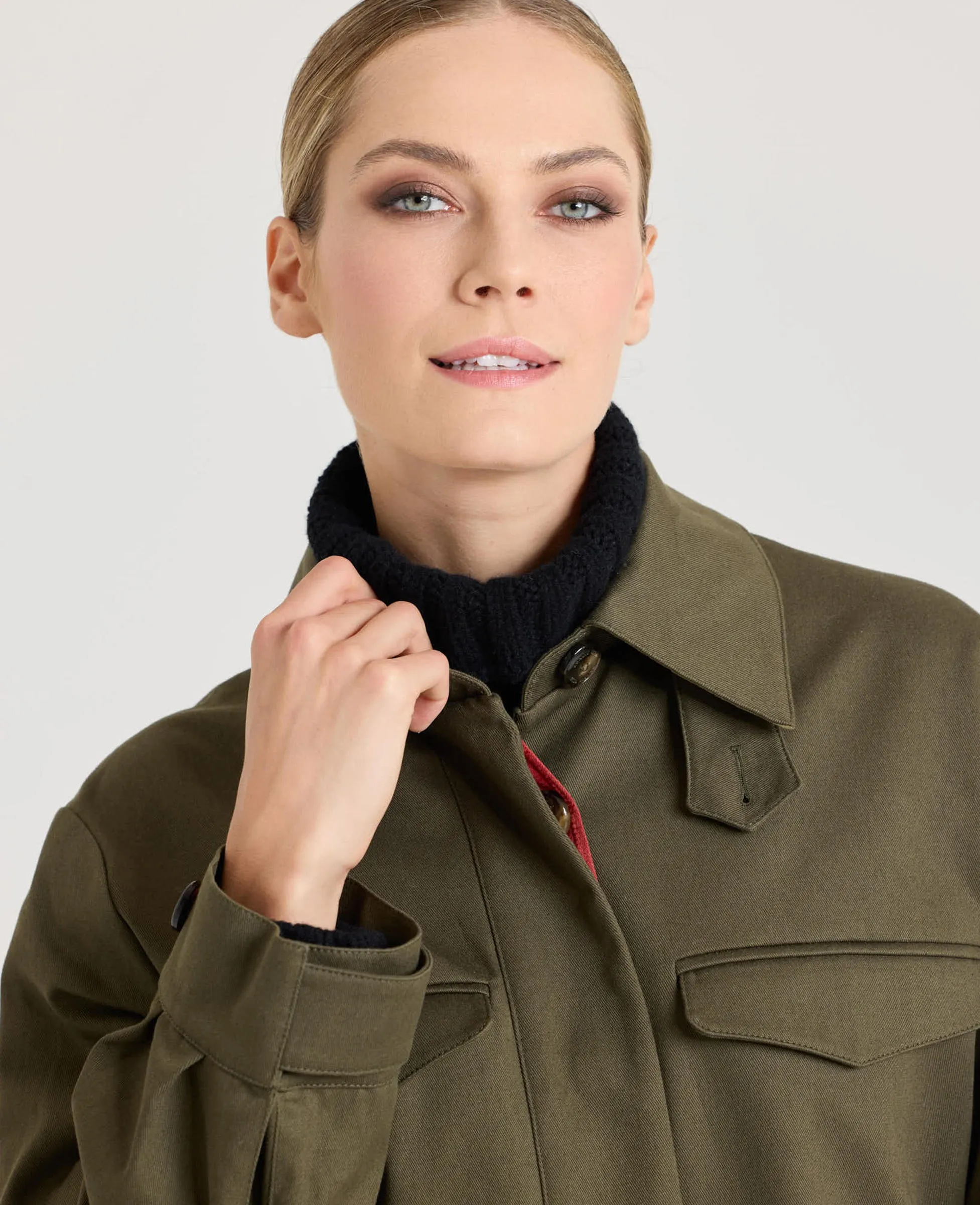 Sarah Utility Cotton Twill Jacket