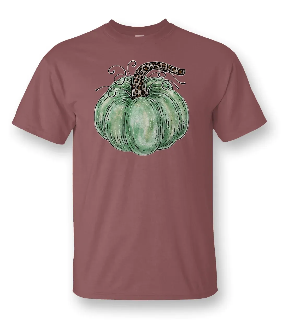 Sassy Frass, Short Sleeve V-Neck Tee - GREEN PUMPKIN