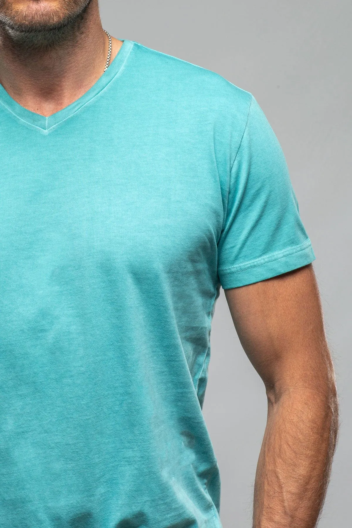 Siena Cotton V Neck In Mint