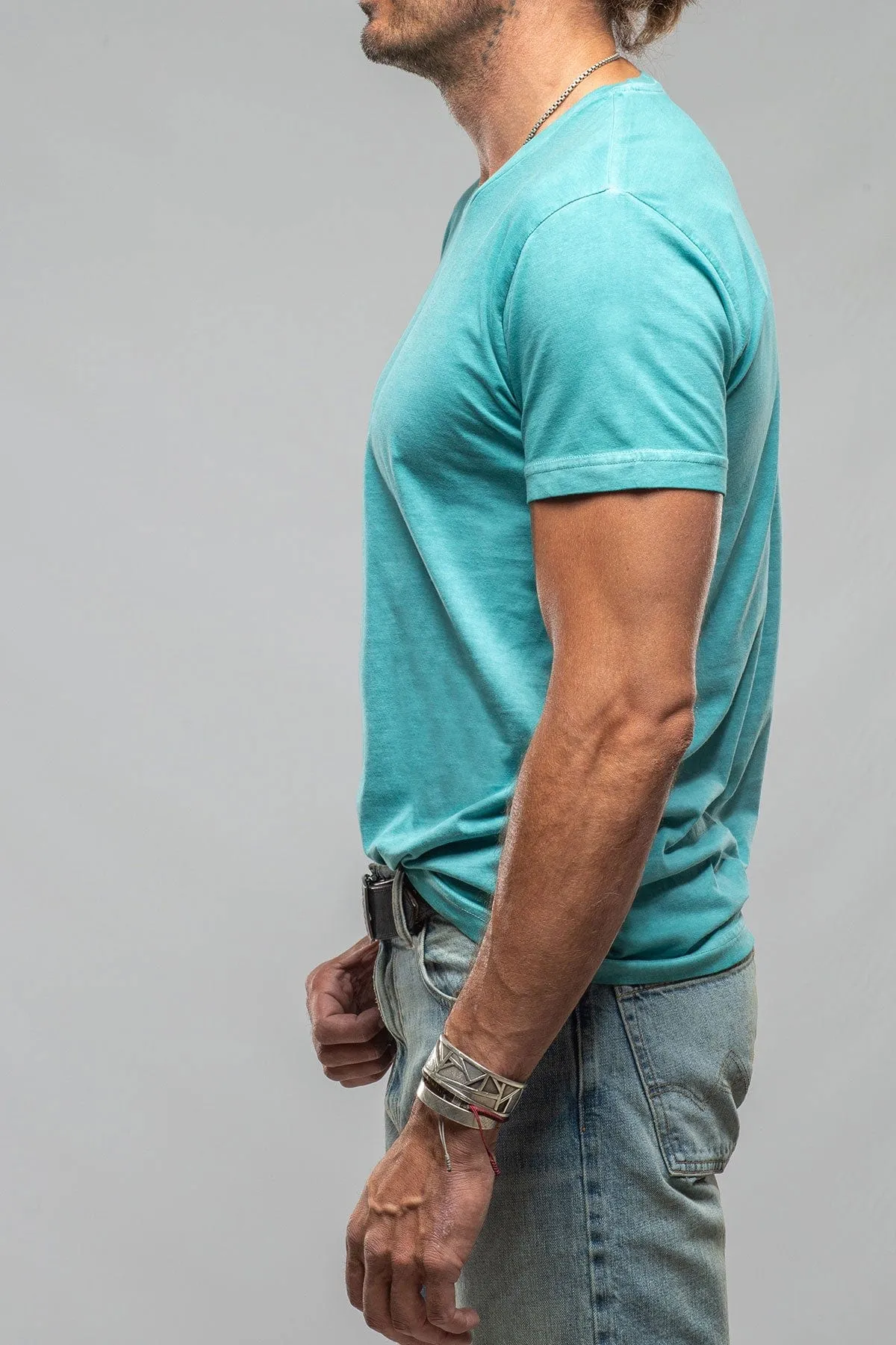 Siena Cotton V Neck In Mint