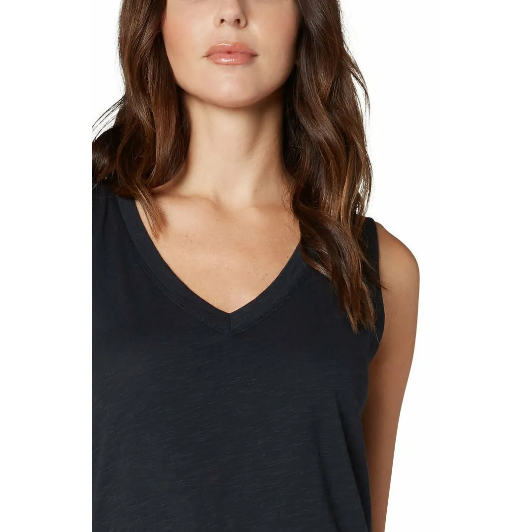 Sleeveless V-Neck Knit Tee