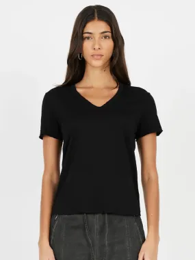 Standard V-Neck Tee in Jet Black