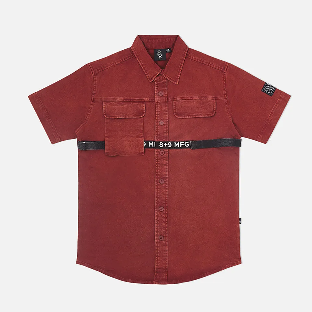 Strapped Up Vintage Button Up Shirt Rust