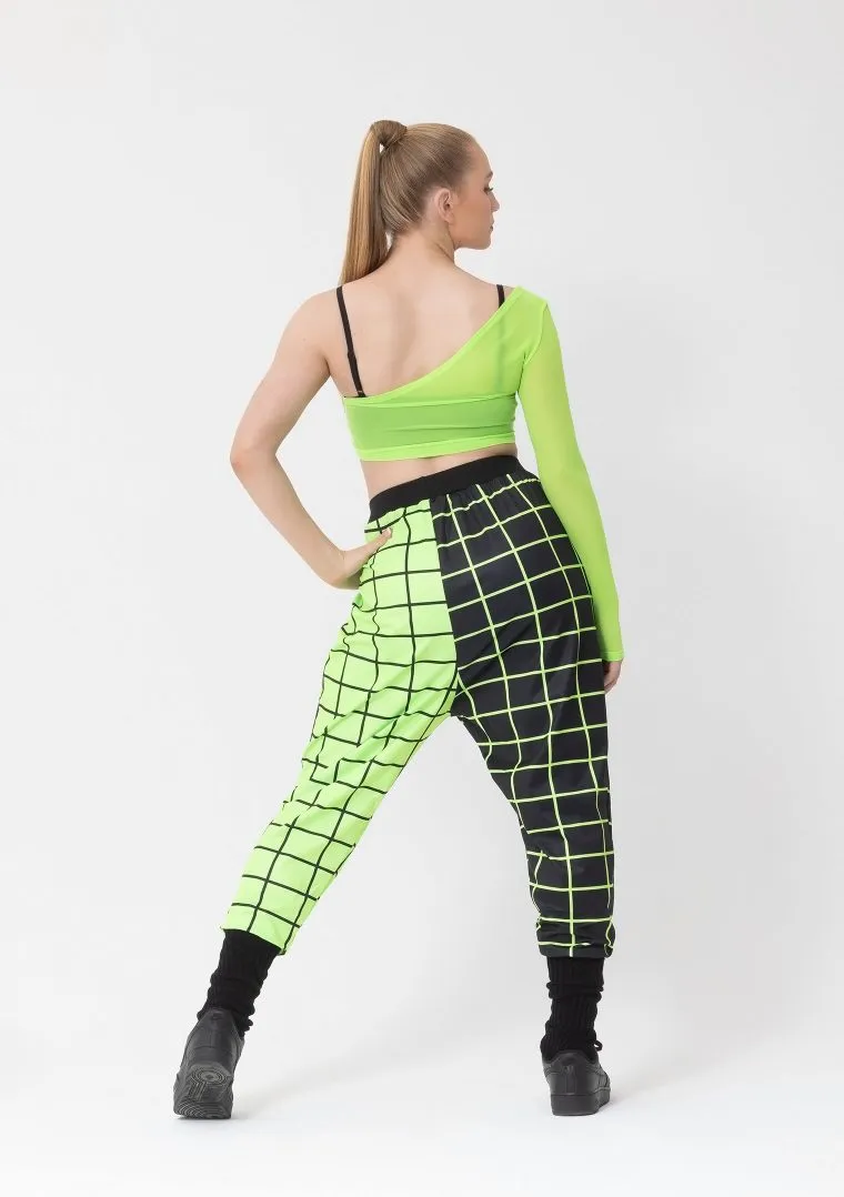 Studio 7 Geo Print Harem Pants | Neon Green