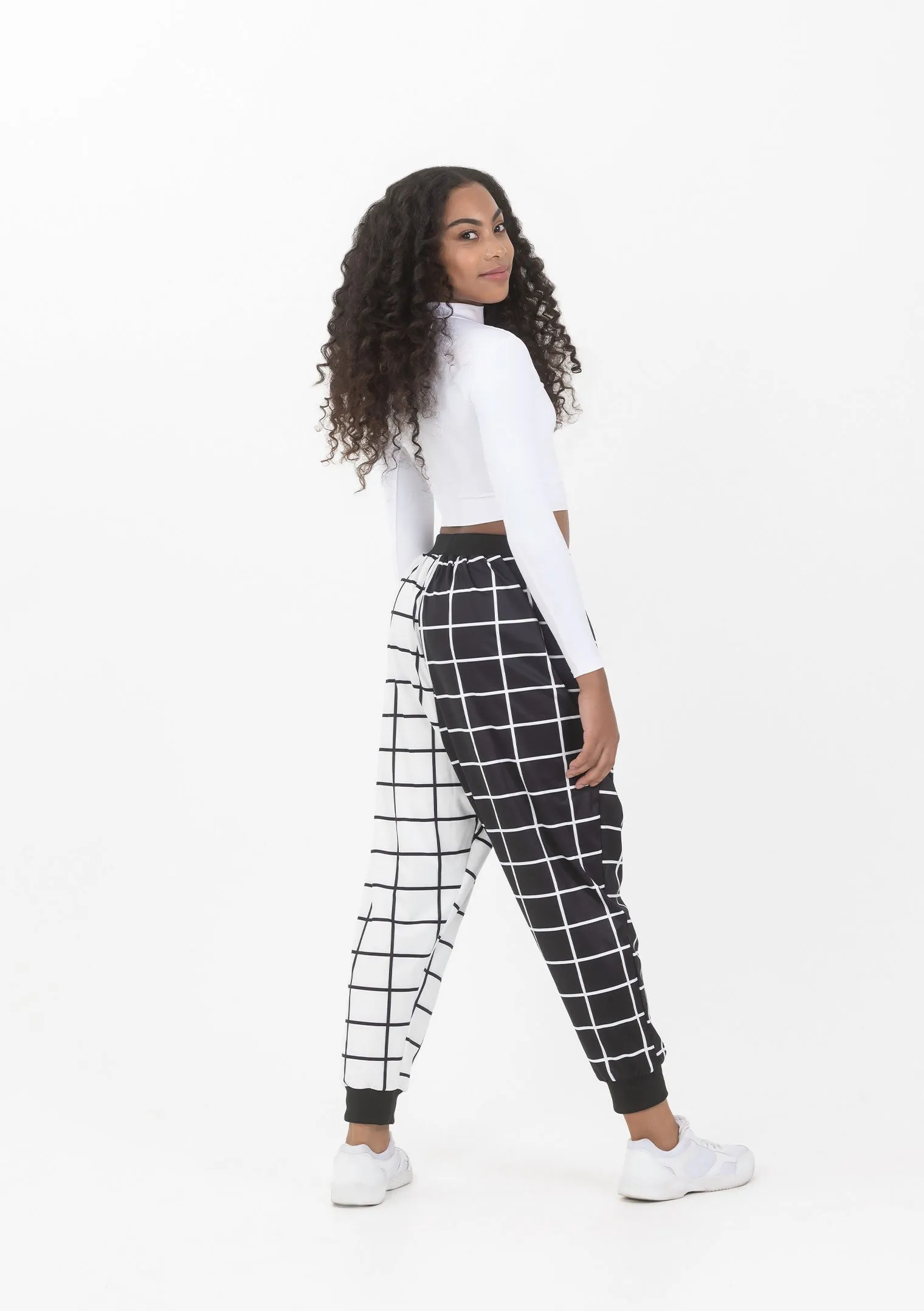 Studio 7 Geo Print Harem Pants | White