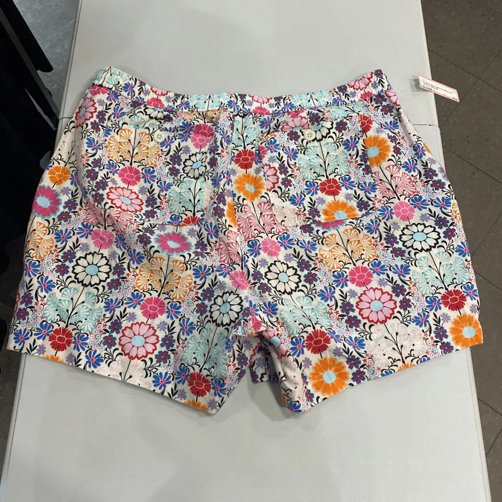 Talbots floral linen/cotton shorts XL