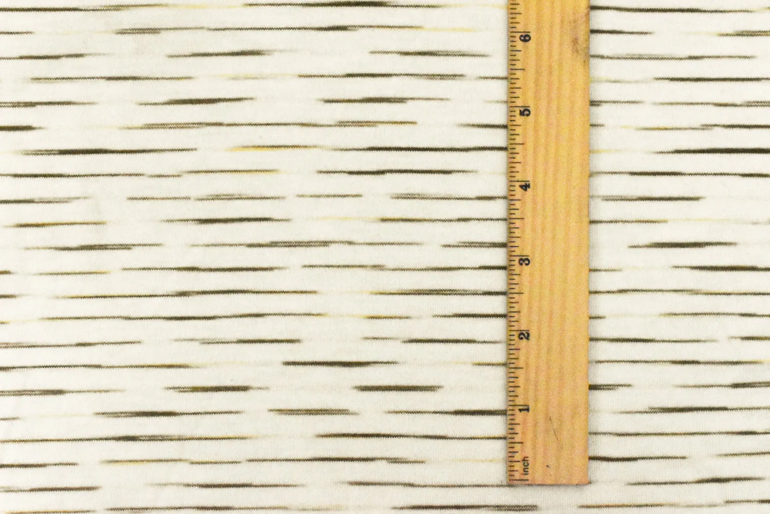 Taupe Olive-Ivory-Beige Stripe Stretch Jersey Knit Fabric