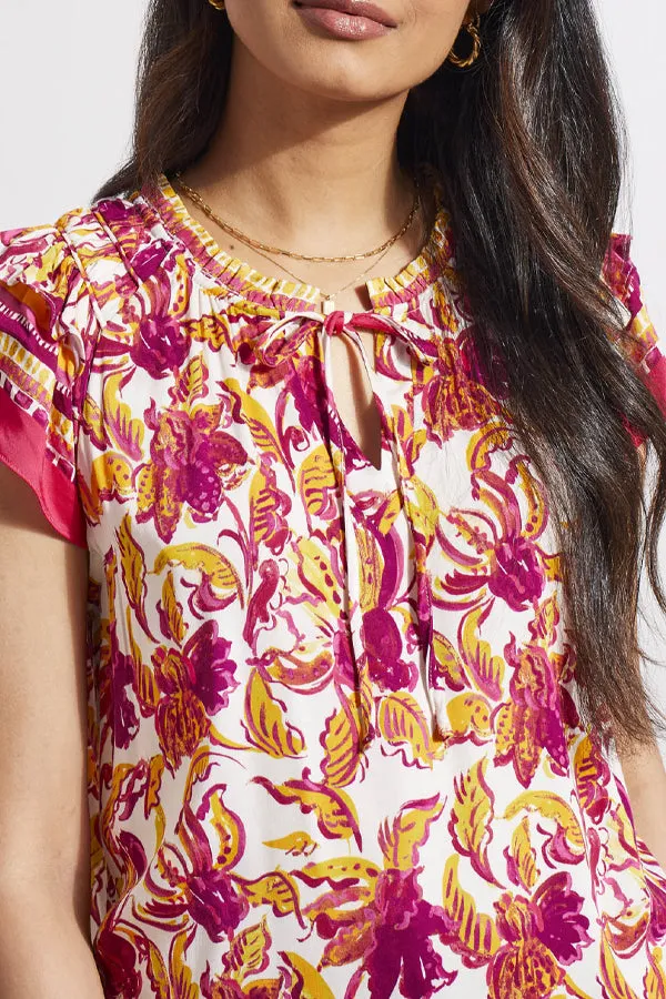 Tribal Floral Print Blouse