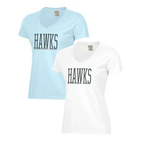 Women's SS V-Neck Tee - HAWKS