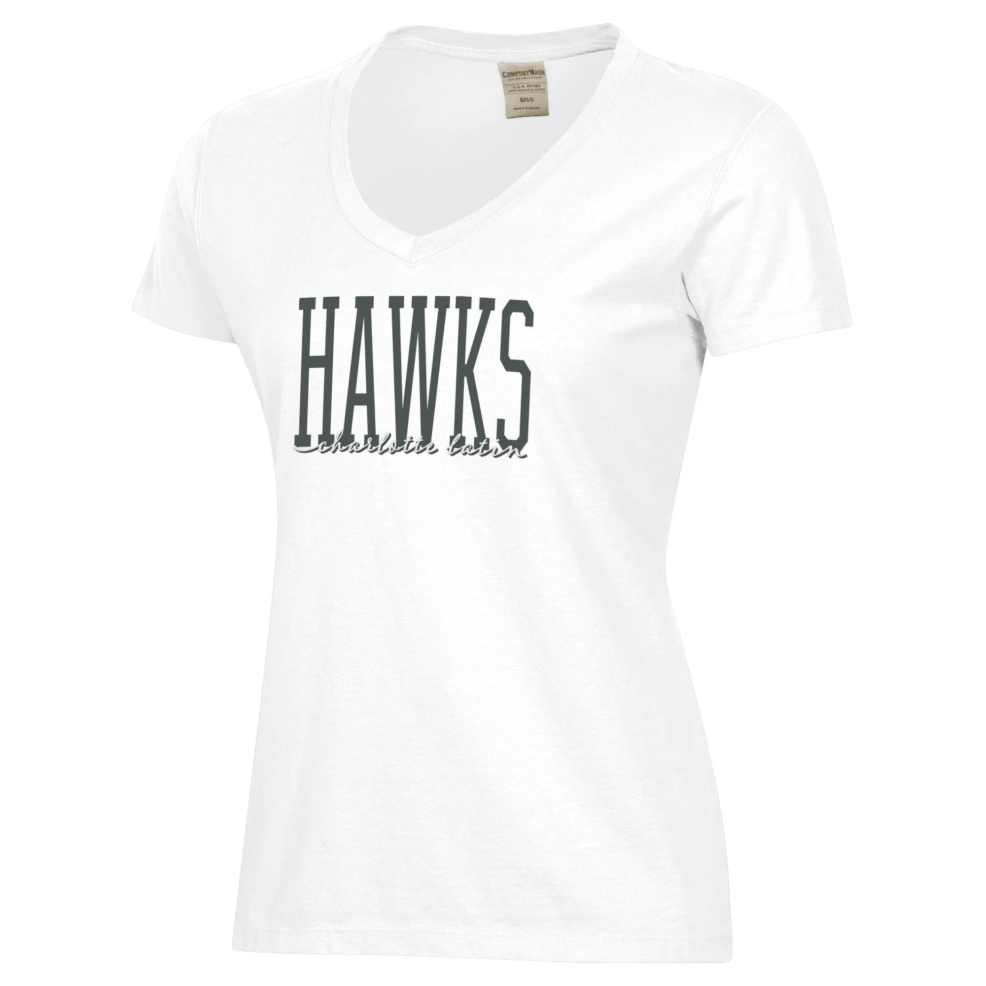 Women's SS V-Neck Tee - HAWKS